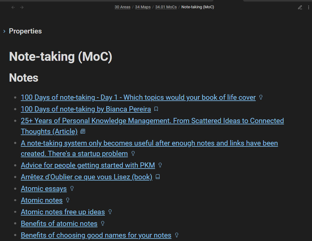 Easily create Maps of Content