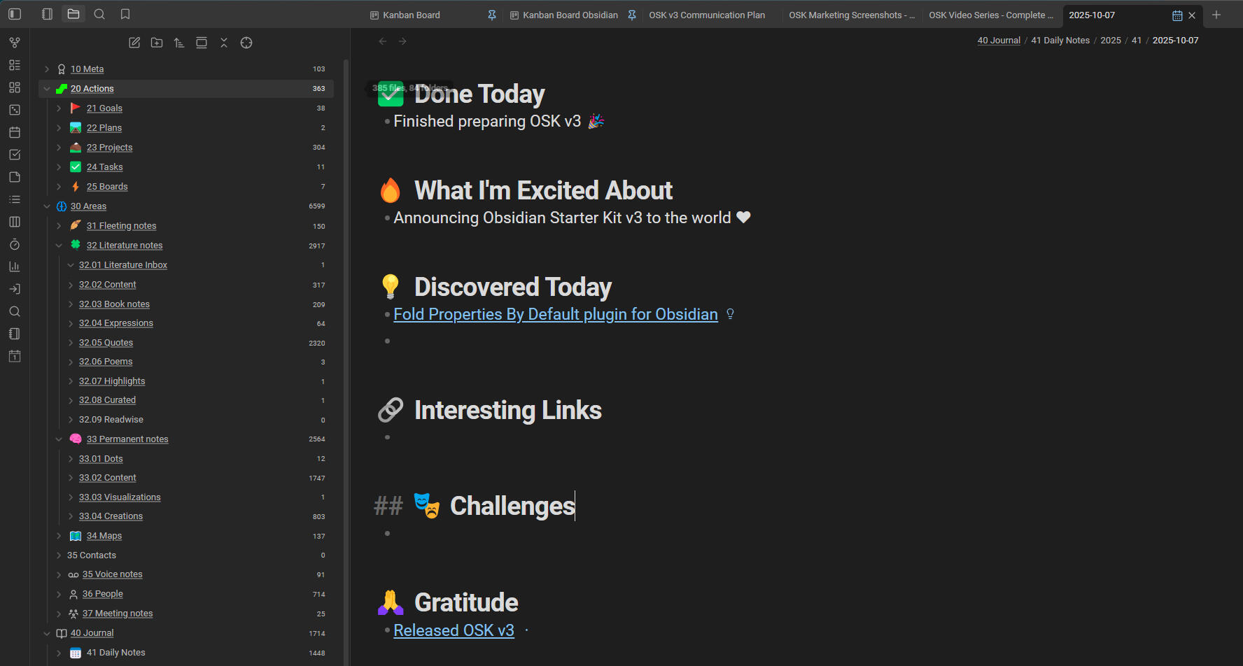 Your daily note: the single entry point for everything you capture